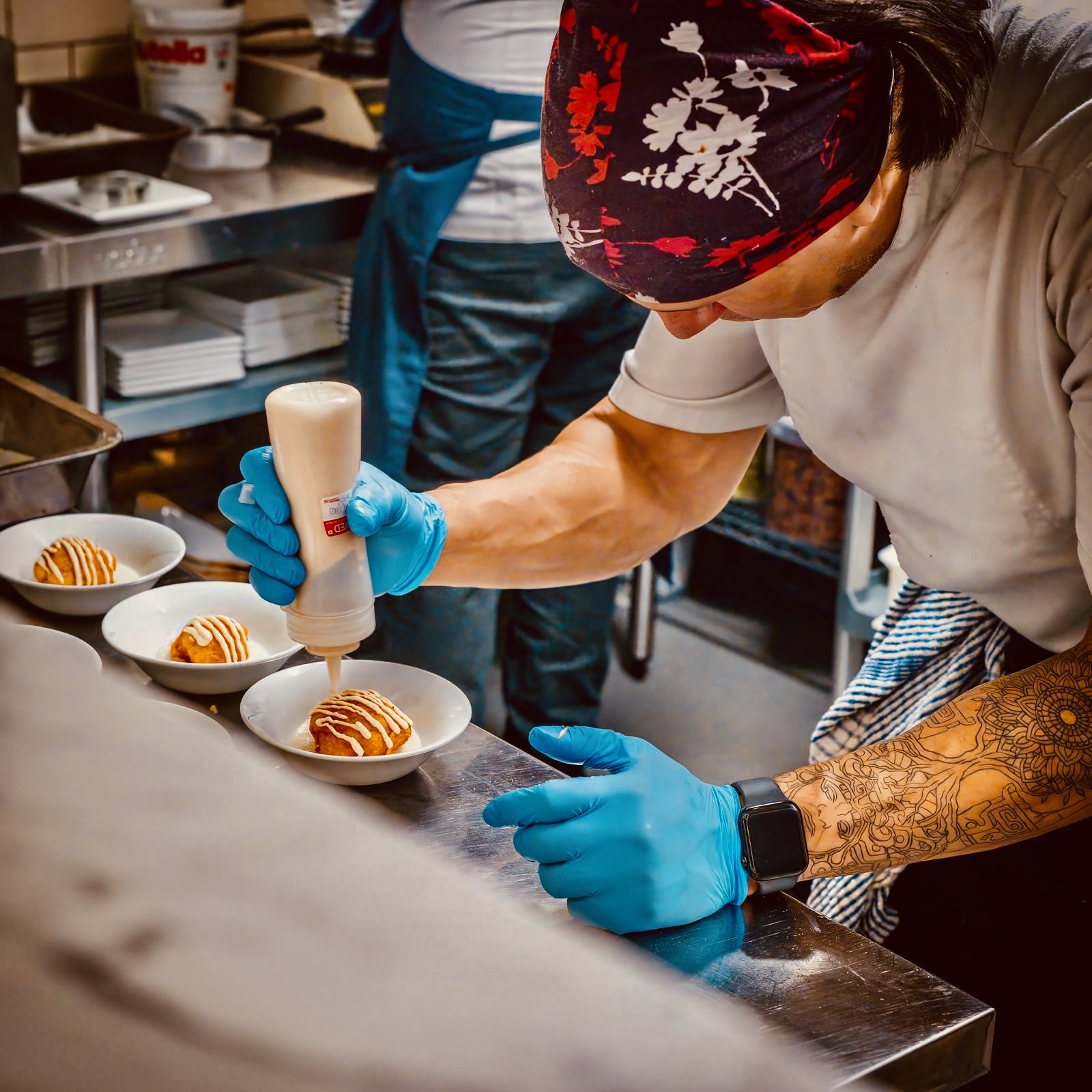 Preparing authentic Italian street food