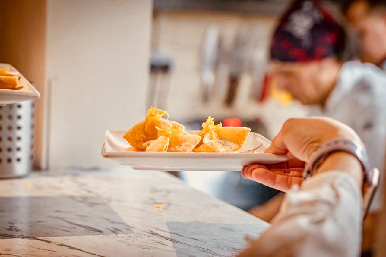 Fresh Italian street food prepared for an event